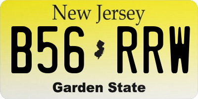 NJ license plate B56RRW