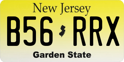 NJ license plate B56RRX