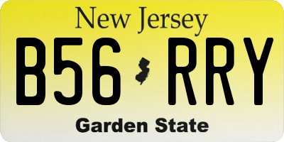 NJ license plate B56RRY