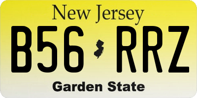 NJ license plate B56RRZ
