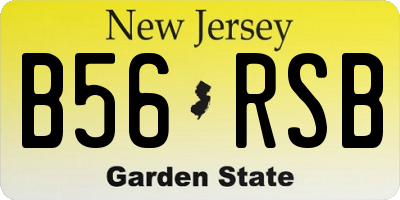 NJ license plate B56RSB