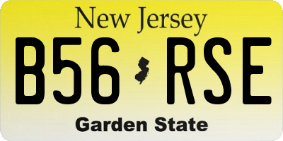 NJ license plate B56RSE
