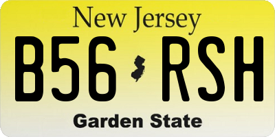 NJ license plate B56RSH