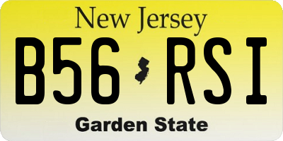 NJ license plate B56RSI