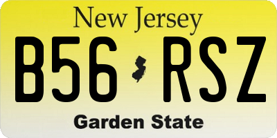 NJ license plate B56RSZ