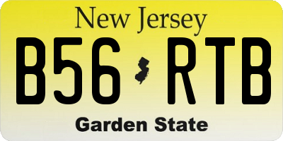 NJ license plate B56RTB
