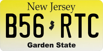 NJ license plate B56RTC