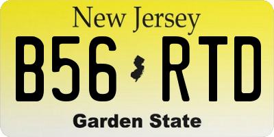 NJ license plate B56RTD