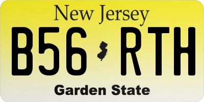 NJ license plate B56RTH