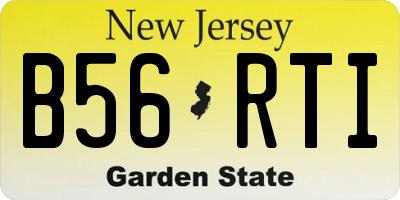 NJ license plate B56RTI