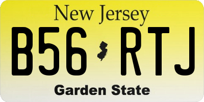 NJ license plate B56RTJ