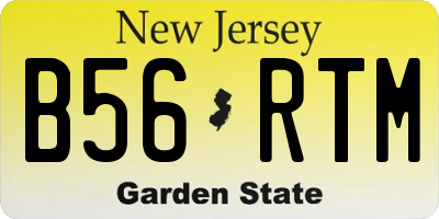 NJ license plate B56RTM