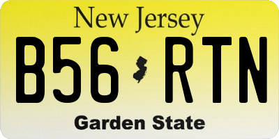 NJ license plate B56RTN
