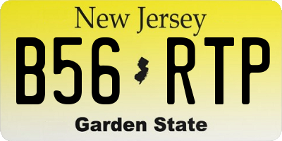 NJ license plate B56RTP