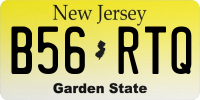 NJ license plate B56RTQ
