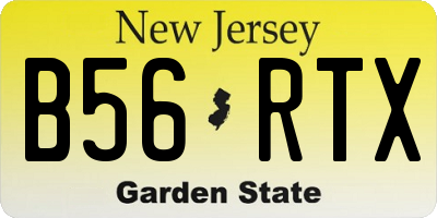 NJ license plate B56RTX
