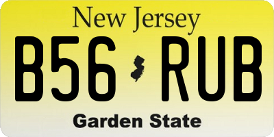 NJ license plate B56RUB