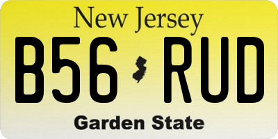 NJ license plate B56RUD