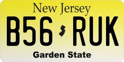 NJ license plate B56RUK