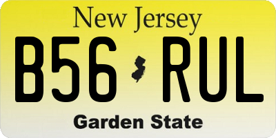 NJ license plate B56RUL