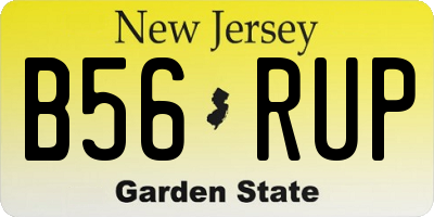 NJ license plate B56RUP