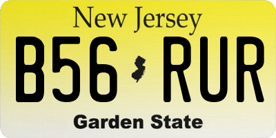 NJ license plate B56RUR