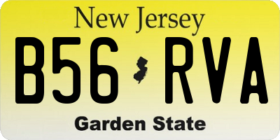 NJ license plate B56RVA