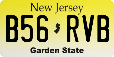 NJ license plate B56RVB