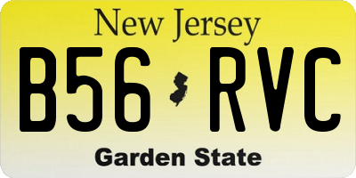 NJ license plate B56RVC