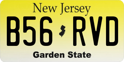 NJ license plate B56RVD