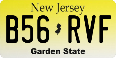 NJ license plate B56RVF