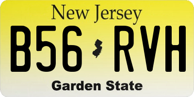 NJ license plate B56RVH