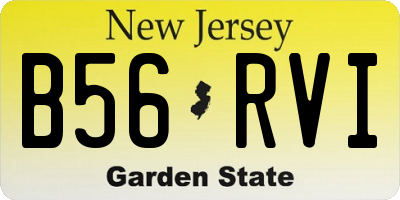 NJ license plate B56RVI