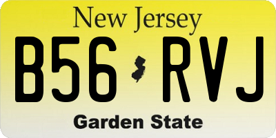 NJ license plate B56RVJ