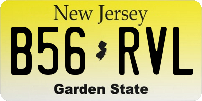 NJ license plate B56RVL