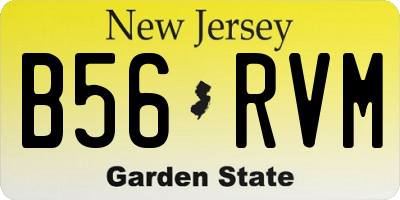 NJ license plate B56RVM