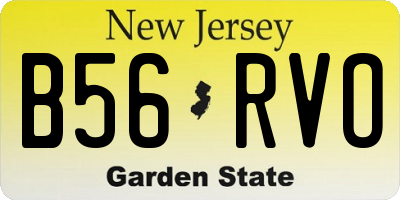 NJ license plate B56RVO