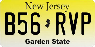 NJ license plate B56RVP