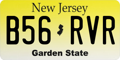 NJ license plate B56RVR