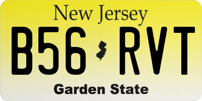 NJ license plate B56RVT