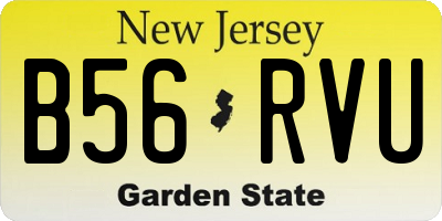 NJ license plate B56RVU
