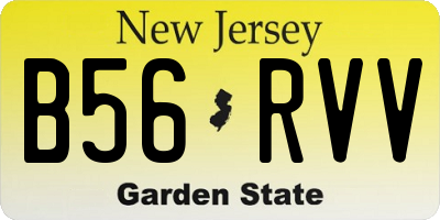 NJ license plate B56RVV