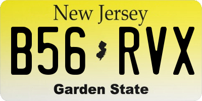 NJ license plate B56RVX