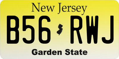 NJ license plate B56RWJ