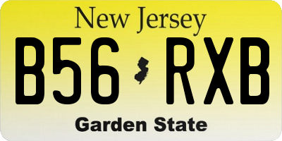 NJ license plate B56RXB