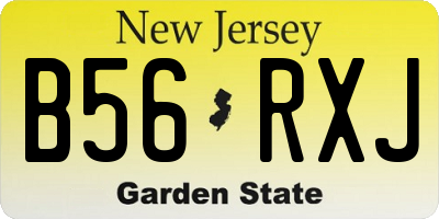 NJ license plate B56RXJ