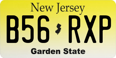 NJ license plate B56RXP
