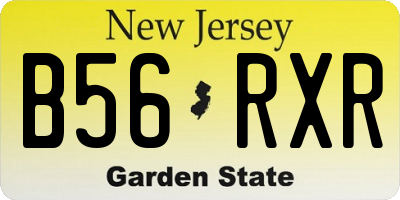 NJ license plate B56RXR