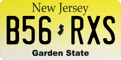 NJ license plate B56RXS
