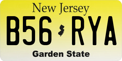 NJ license plate B56RYA